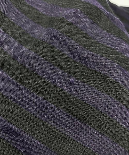 R&D.M.Co-OLDMAN'S TAILOR（オールドマンズテーラー）R&D.M.Co-OLDMAN'S TAILOR (オールドマンズテーラー) リネン ストライプ ノースリーブワンピース パープル サイズ:Mの古着・服飾アイテム