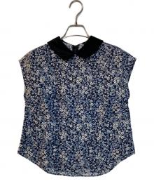 R&D.M.Co-OLDMAN'S TAILOR（オールドマンズテイラー）の古着「WILD BERRY ROUND COLLAR NO SLEEVE BL」｜ブルー