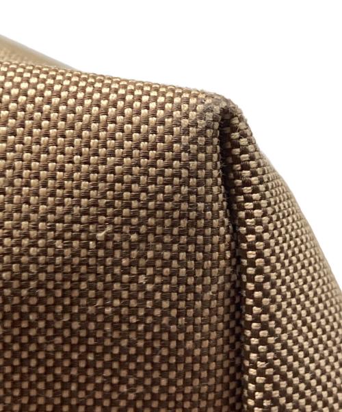 PRADA（プラダ）PRADA (プラダ) キャンバス ジャガードロゴトートバッグ ベージュ×ネイビーの古着・服飾アイテム