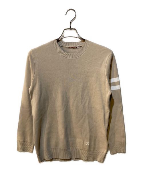 DRESSTERIOR（ドレステリア）DRESSTERIOR (ドレステリア) コットンスムース ショルダーラインクルーネック ベージュ サイズ:Sの古着・服飾アイテム