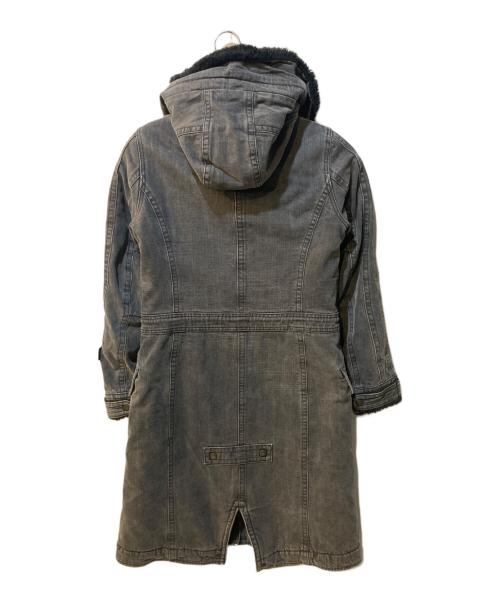 Hysteric Glamour（ヒステリックグラマー）Hysteric Glamour (ヒステリックグラマー) デニムボアモッズコート グレー サイズ:Freeの古着・服飾アイテム