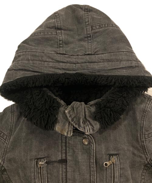 Hysteric Glamour（ヒステリックグラマー）Hysteric Glamour (ヒステリックグラマー) デニムボアモッズコート グレー サイズ:Freeの古着・服飾アイテム