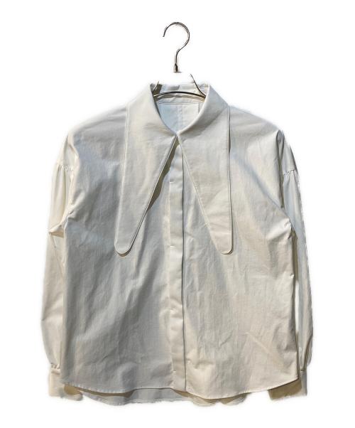 ELLIE（エリー）ELLIE (エリー) ビッグカラーブラウス ホワイト サイズ:Freeの古着・服飾アイテム