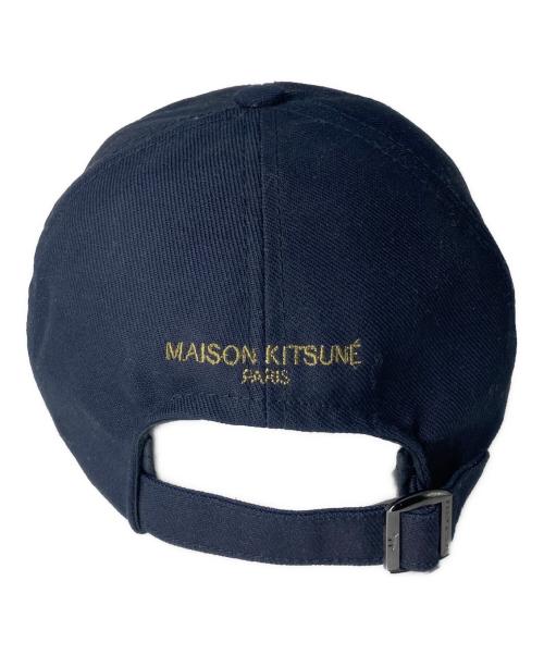 maison kitsune（メゾンキツネ）maison kitsune (メゾンキツネ) キツネ刺繍キャップ ネイビー サイズ:Freeの古着・服飾アイテム