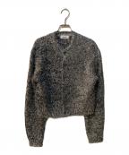 MIESROHEミースロエ）の古着「ミドルゲージラメシャギーカーディガン」｜シルバー