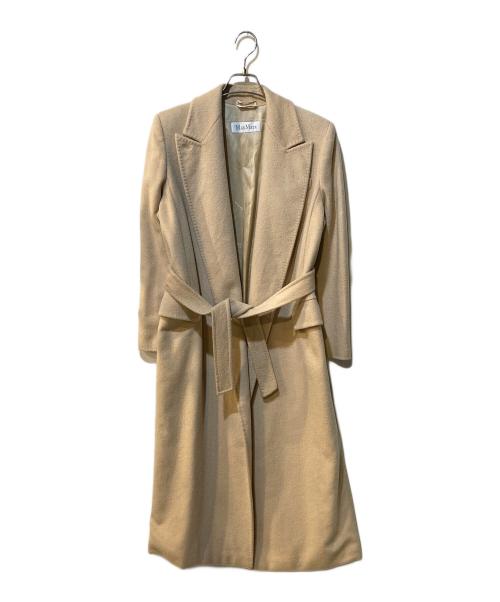 MaxMara（マックスマーラ）MaxMara (マックスマーラ) ベルテッド キャメルコート ベージュ サイズ:42の古着・服飾アイテム