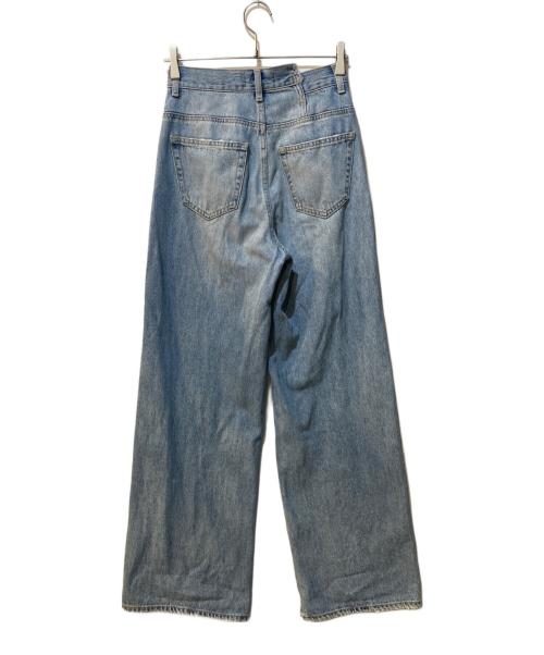 moussy（マウジー）moussy (マウジー) CROSS WAIST WIDE STRAIGHT ブルー サイズ:1の古着・服飾アイテム