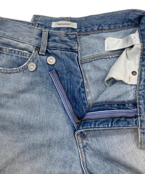 moussy（マウジー）moussy (マウジー) CROSS WAIST WIDE STRAIGHT ブルー サイズ:1の古着・服飾アイテム