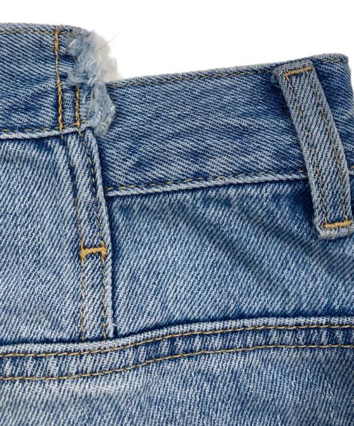 moussy（マウジー）moussy (マウジー) CROSS WAIST WIDE STRAIGHT ブルー サイズ:1の古着・服飾アイテム