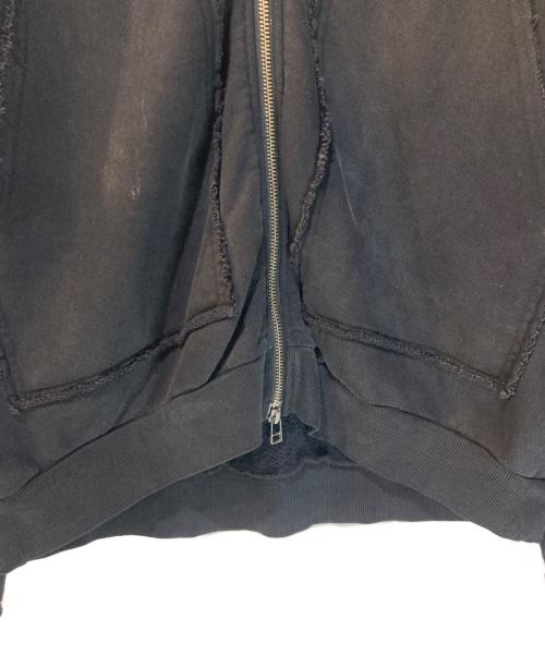 VI E DIT（ヴィエディット）VI E DIT (ヴィエディット) Shoulder Slit Studded Hoodie ブラック サイズ:1の古着・服飾アイテム