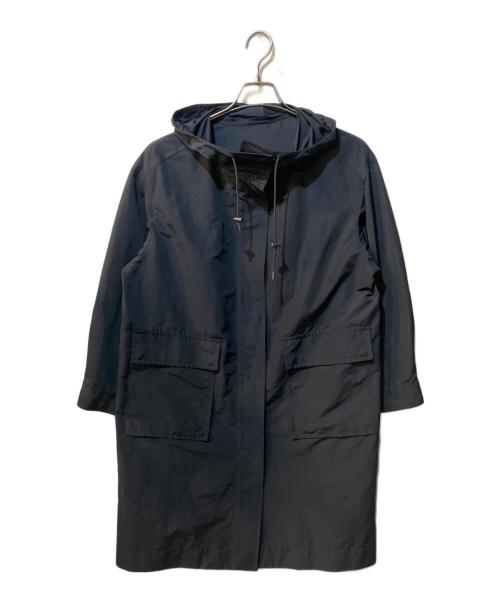 HUMAN WOMAN（ヒューマンウーマン）HUMAN WOMAN (ヒューマンウーマン) フード付スプリングコート ネイビー サイズ:Mの古着・服飾アイテム