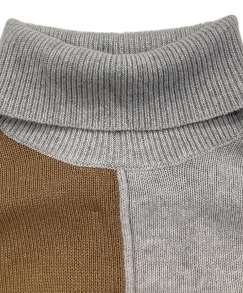 Leilian（レリアン）Leilian (レリアン) バイカラーニット ライトグレー サイズ:11の古着・服飾アイテム