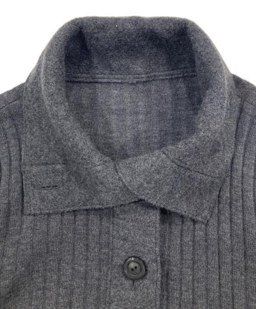 Leilian（レリアン）Leilian (レリアン) 編地切替ロングカーディガン グレー サイズ:9 未使用品の古着・服飾アイテム