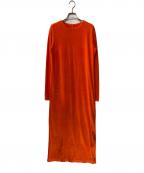 UNGRIDアングリッド）の古着「ベロア BOTANICAL DYED DRESS」｜オレンジ