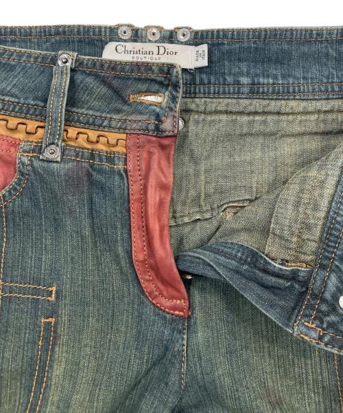 Christian Dior（クリスチャン ディオール）Christian Dior (クリスチャン ディオール) オールドレザーポケットデニムパンツ インディゴ サイズ:36の古着・服飾アイテム