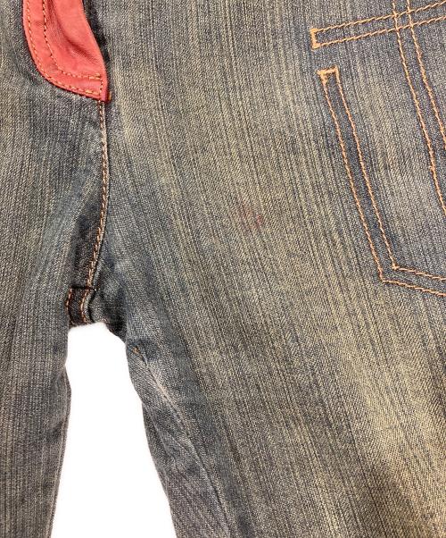 Christian Dior（クリスチャン ディオール）Christian Dior (クリスチャン ディオール) オールドレザーポケットデニムパンツ インディゴ サイズ:36の古着・服飾アイテム