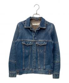 COSMIC WONDER（コズミックワンダー）の古着「used加工デニムジャケット」｜ブルー