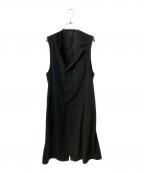 GROUND Yグラウンドワイ）の古着「ダブルブレストロングジレ」｜ブラック