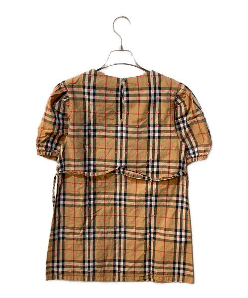 BURBERRY（バーバリー）BURBERRY (バーバリー) 刺繍ノバチェックシャツ ベージュ サイズ:10Yの古着・服飾アイテム