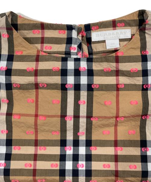 BURBERRY（バーバリー）BURBERRY (バーバリー) 刺繍ノバチェックシャツ ベージュ サイズ:10Yの古着・服飾アイテム
