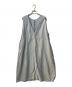 nest Robe (ネストローブ) ブラックリネンバックVネックノースリーブワンピース グレー サイズ:Free：10000円