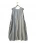 nest Robe（ネストローブ）の古着「ブラックリネンバックVネックノースリーブワンピース」｜グレー