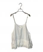 nest Robeネストローブ）の古着「リネンレースヘムキャミソール」｜ホワイト