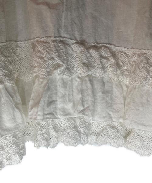 nest Robe（ネストローブ）nest Robe (ネストローブ) リネンレースヘムキャミソール ホワイト サイズ:Freeの古着・服飾アイテム