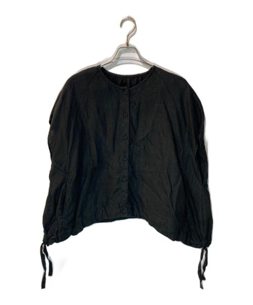 nest Robe（ネストローブ）nest Robe (ネストローブ) 'It's ME' Cotton Stripe Balloon Blouse ブラック サイズ:Freeの古着・服飾アイテム