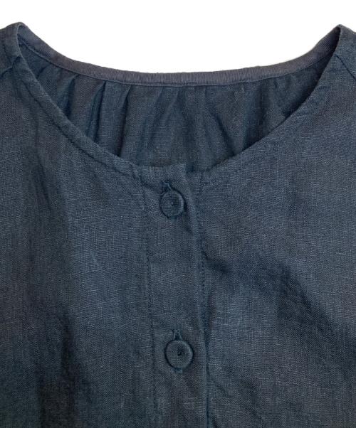 nest Robe（ネストローブ）nest Robe (ネストローブ) 'It's ME' Cotton Stripe Balloon Blouse ブラック サイズ:Freeの古着・服飾アイテム