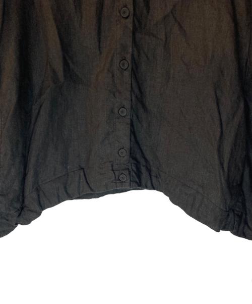 nest Robe（ネストローブ）nest Robe (ネストローブ) 'It's ME' Cotton Stripe Balloon Blouse ブラック サイズ:Freeの古着・服飾アイテム