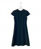 YOKO CHANヨーコチャン）の古着「ハーフスリーブフレアドレス」｜ネイビー