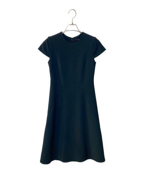 YOKO CHAN（ヨーコチャン）YOKO CHAN (ヨーコチャン) ハーフスリーブフレアドレス ネイビー サイズ:36の古着・服飾アイテム