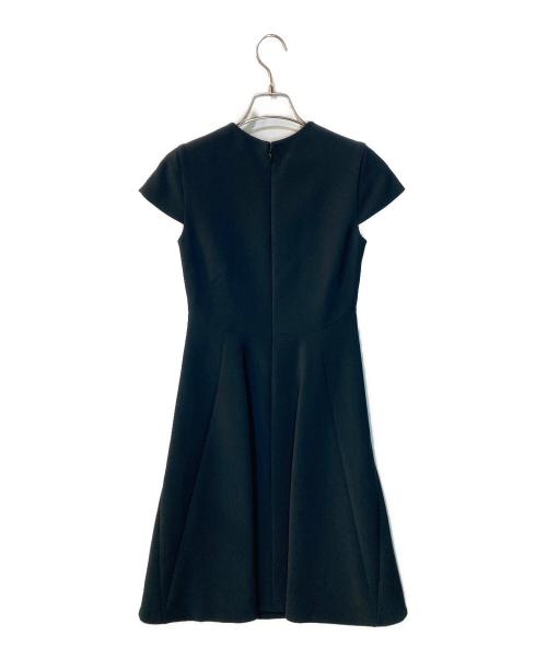 YOKO CHAN（ヨーコチャン）YOKO CHAN (ヨーコチャン) ハーフスリーブフレアドレス ネイビー サイズ:36の古着・服飾アイテム