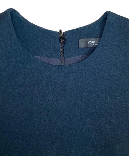 YOKO CHAN（ヨーコチャン）YOKO CHAN (ヨーコチャン) ハーフスリーブフレアドレス ネイビー サイズ:36の古着・服飾アイテム