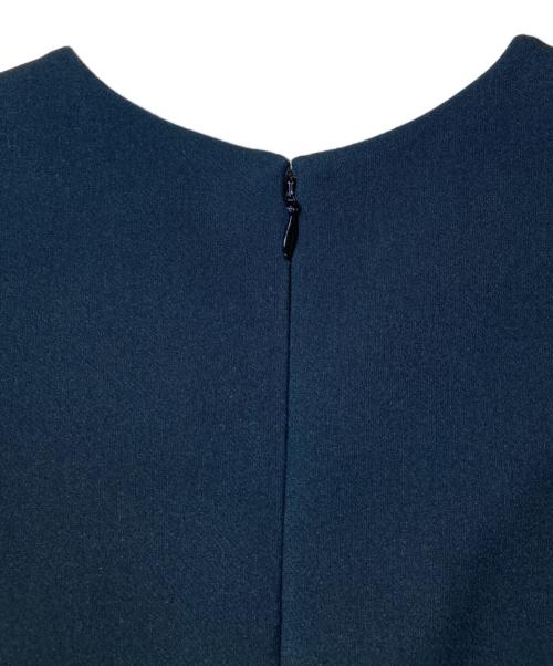 YOKO CHAN（ヨーコチャン）YOKO CHAN (ヨーコチャン) ハーフスリーブフレアドレス ネイビー サイズ:36の古着・服飾アイテム