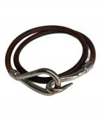 HERMESエルメス）の古着「ジャンボレザーブレスレット」｜ブラウン