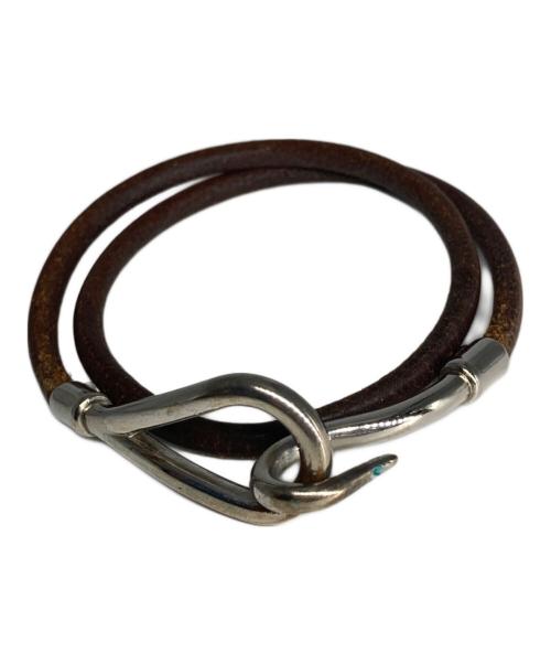 HERMES（エルメス）HERMES (エルメス) ジャンボレザーブレスレット ブラウンの古着・服飾アイテム