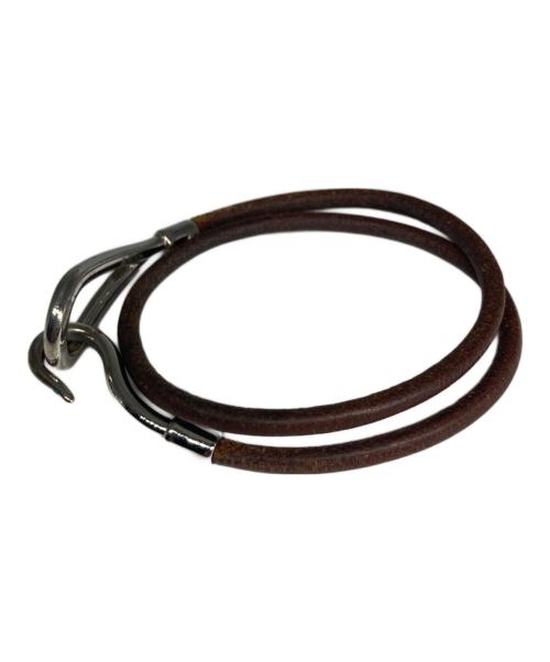 HERMES（エルメス）HERMES (エルメス) ジャンボレザーブレスレット ブラウンの古着・服飾アイテム