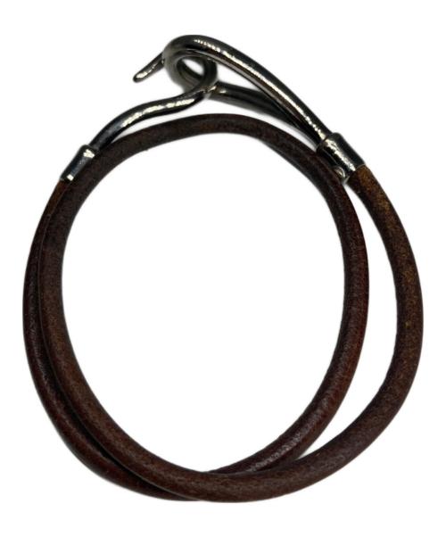 HERMES（エルメス）HERMES (エルメス) ジャンボレザーブレスレット ブラウンの古着・服飾アイテム