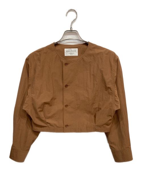 MACPHEE（マカフィー）MACPHEE (マカフィー) コットンナイロンワッシャー クルーネックジャケット ブラウン サイズ:36の古着・服飾アイテム