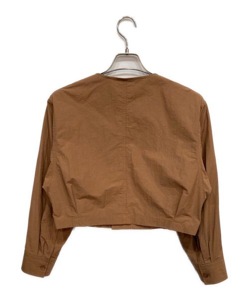 MACPHEE（マカフィー）MACPHEE (マカフィー) コットンナイロンワッシャー クルーネックジャケット ブラウン サイズ:36の古着・服飾アイテム