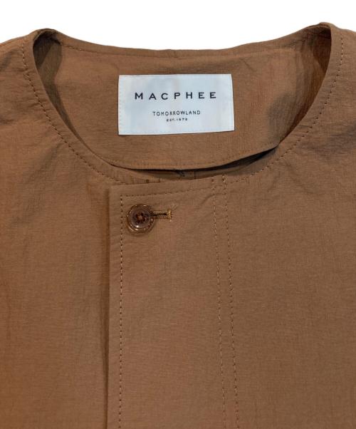 MACPHEE（マカフィー）MACPHEE (マカフィー) コットンナイロンワッシャー クルーネックジャケット ブラウン サイズ:36の古着・服飾アイテム
