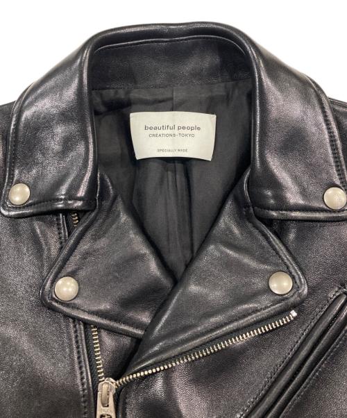 beautiful people（ビューティフルピープル）beautiful people (ビューティフルピープル) vintage leather riders jacket ブラック サイズ:140の古着・服飾アイテム