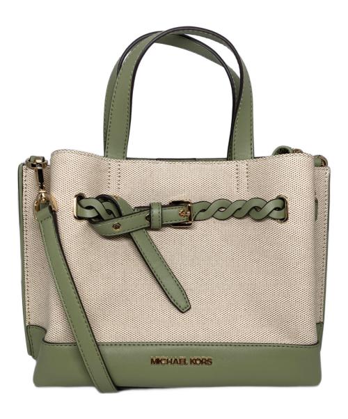MICHAEL KORS（マイケル・コース）MICHAEL KORS (マイケル・コース) EMILIA サッチェル スモール 2WAY ショルダー グリーン サイズ:不明の古着・服飾アイテム