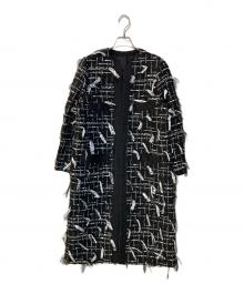 DOMELLE（ドメル）の古着「MALHIA TWEED COAT」｜ホワイト×ブラック