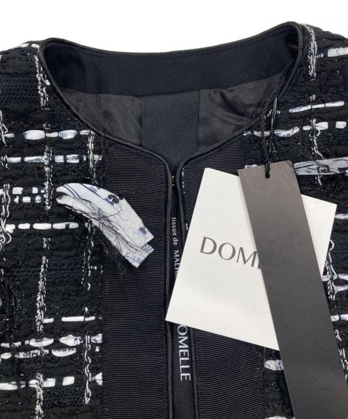 DOMELLE（ドメル）DOMELLE (ドメル) MALHIA TWEED COAT ホワイト×ブラック サイズ:1 未使用品の古着・服飾アイテム