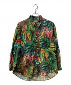 PAUL SMITHポールスミス）の古着「総柄コーデュロイシャツ」｜グリーン