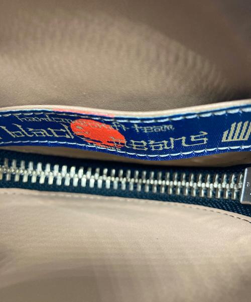 blackmeans（ブラックミーンズ）blackmeans (ブラックミーンズ) レザーサークルポーチ ブラック×ピンクの古着・服飾アイテム