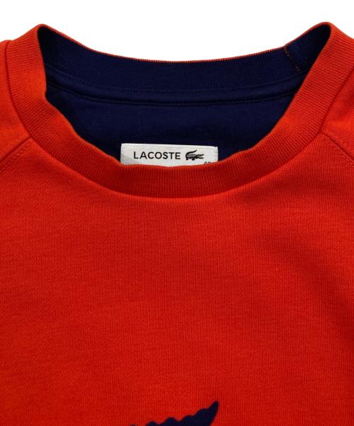 LACOSTE（ラコステ）LACOSTE (ラコステ) ロゴスウェット レッド サイズ:40の古着・服飾アイテム